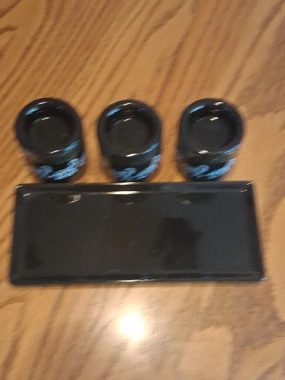 Black Elephant Accent Tea Light Holder Set - 3-Piece